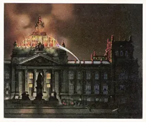 Reichstag Fire Print: A Ruined German Parliament Building