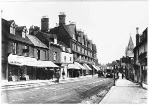 Prints of High Street, Reigate, Surrey Reigate Prints: Reigate - 1918 High Street, Surrey Print