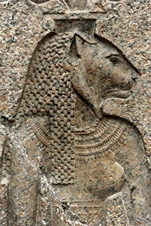 Relief depicting the lion goddess Mehit Relief depicting the lion goddess Mehit