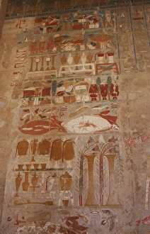 Relief depicting offering table. Temple of Hatshepsut. Deir Relief depicting offering table. Temple of Hatshepsut. Deir