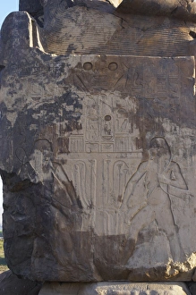 Relief depicting the union between Upper Egypt and Lower Eg Relief depicting the union between Upper Egypt and Lower Eg