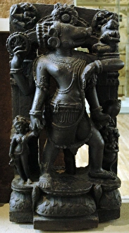 Relief of Varaha with Bhu and Gadadevi. From Orissa, India Relief of Varaha with Bhu and Gadadevi. From Orissa, India
