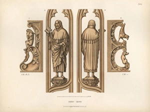 Religious wooden carving from the mid 15th century Religious wooden carving from the mid 15th century