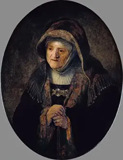 Rembrandt Prints: Rembrandt's Mother as Biblical Prophetess Hannah Print