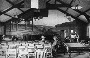Reminder of England in a YMCA hut in France, WW1 Reminder of England in a YMCA hut in France, WW1