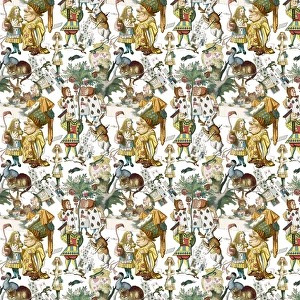 Repeating Pattern - Alice in Wonderland characters Repeating Pattern - Alice in Wonderland characters