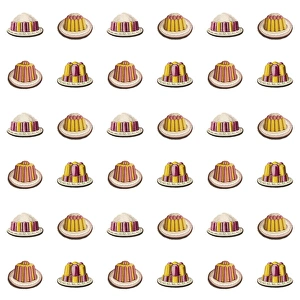 Repeating Pattern - Desserts on white background Repeating Pattern - Desserts on white background