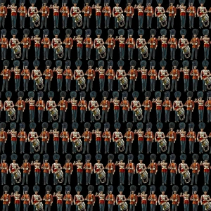 Repeating Pattern - guardsmen, black Repeating Pattern - guardsmen, black