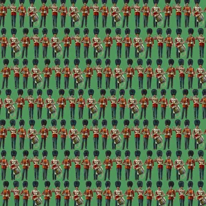 Repeating Pattern - guardsmen, green Repeating Pattern - guardsmen, green