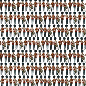 Repeating Pattern - guardsmen, white Repeating Pattern - guardsmen, white