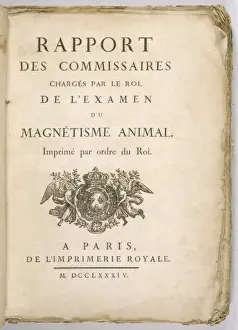 Print of Report on Mesmer by French Royal Commission