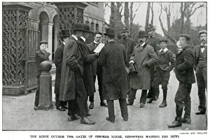 Reporters waiting for news of Queen Victoria 1901 Reporters waiting for news of Queen Victoria 1901