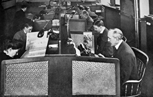 Reporters writing up their stories at the Daily Chronicle Reporters writing up their stories at the Daily Chronicle
