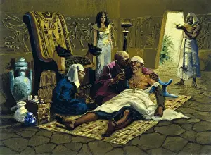Medical History Painting Prints: Representation of a trepanation in Ancient Egypt