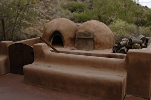 Reproduction of an old adobe ovens for making bread. Petrogl Reproduction of an old adobe ovens for making bread. Petrogl