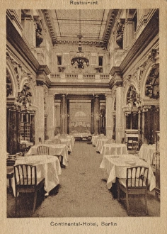 The restaurant at the Continental Hotel Berlin, 1920s The restaurant at the Continental Hotel Berlin, 1920s