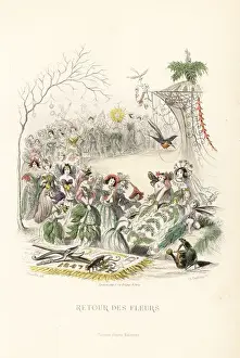 Victorian Era Satire Art Prints: The return of the flower fairies