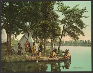 Coloured Photochrom Photographs Prints: The return of the hunters