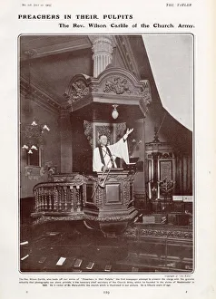 The Reverend Wilson Carlile of the Church Army, preaching from the pulpit of St The Reverend Wilson Carlile of the Church Army, preaching from the pulpit of St