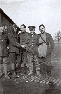 RFC crewmen, Villeselve, Northern France, WW1 RFC crewmen, Villeselve, Northern France, WW1