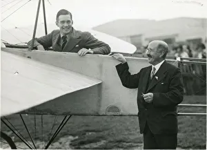 Richard Shuttleworth in the restored Blriot with Mr A.?