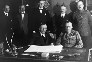 Prints of Richard von Kuhlmann (1873-1948), German Foreign Secretary, and Count Ottokar von Czernin (1872-1932), Austro-Hungarian Foreign Minister Belarus Prints: Brest Litovsk Peace Treaty Print: Kuhlmann and Czernin