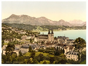 Rigi, seen from the Gutsch, Lucerne, Switzerland Rigi, seen from the Gutsch, Lucerne, Switzerland