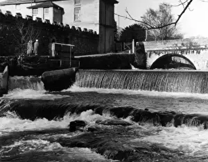 Devon England Landscapes Prints: River Tavy Weir