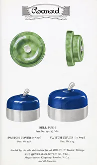 Roanoid bakelite bell push and switch covers Roanoid bakelite bell push and switch covers