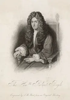 Scientist Portrait Art Prints: Robert Boyle / Bird