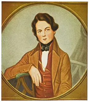 Romantic Era Artist Prints: Robert Schumann / Miniatur