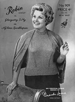 Female Model Posing Prints: Robin knitting pattern for a twin set