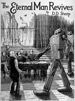 Robot Shocks Men, 1930 Print