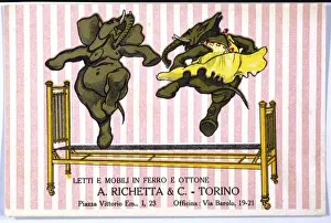 Very Robust Bed 20C Italian Print
