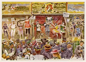 Vintage Carnival Scene Prints: Roll Up, Roll Up / Fair