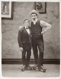 Rollerskating Chaps Print, circa 1906