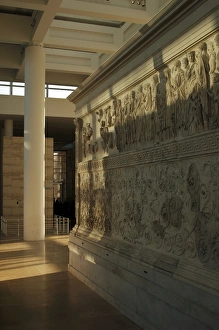 Roman Art. Italy. Ara Pacis Augustae. Processional frieze an Roman Art. Italy. Ara Pacis Augustae. Processional frieze an