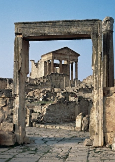 Roman Art. Tunisia. Dougga. The Capitol Roman Art. Tunisia. Dougga. The Capitol
