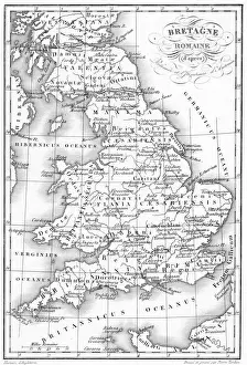 Roman Britain Map Print: 1st Century Settlement Network