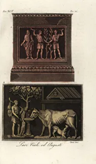 Roman Lararium shrine and Lustrazio purification rite Roman Lararium shrine and Lustrazio purification rite