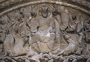Romanesque Art. France. 12th century. Moissac Abbey. Tympanu Romanesque Art. France. 12th century. Moissac Abbey. Tympanu