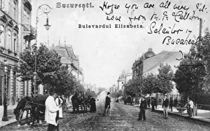 Bucharest Cityscape Prints: Romania - Bucharest - Elisabeth Boulevard