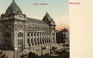 Historic Romanian Landmarks Prints: Romania - Bucharest - Main Post Office