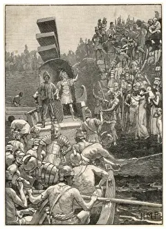 Ancient British History Prints: Romans Leave Britain