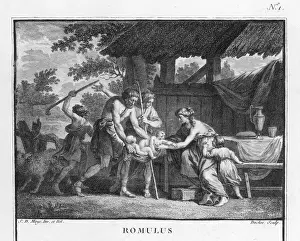 Print of Romulus and Remus with a She Wolf
