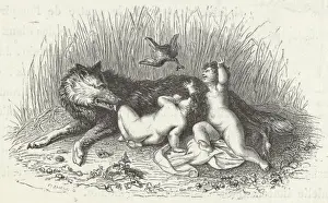Romulus and Remus Suckled by a Wolf Print