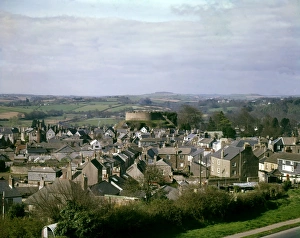 Rooftop view of Totnes and castle, Devon Rooftop view of Totnes and castle, Devon