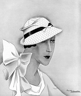 Rose Descat hat drawn by Paul Valentin Rose Descat hat drawn by Paul Valentin