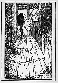 A Rose in Roses. Illustration by Florence Harrison to Tennyson's poem A Rose in Roses. Illustration by Florence Harrison to Tennyson's poem