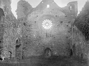 Rose window, Bishops Palace, St Davids, South Wales Rose window, Bishops Palace, St Davids, South Wales